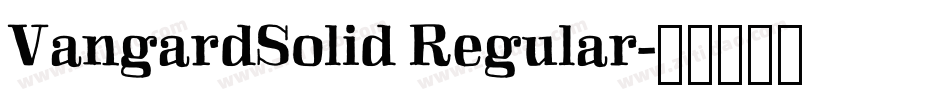 VangardSolid Regular字体转换